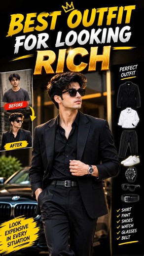 5 Trending Outfits For Looking Rich & Handsome 🔥✅| #trending #aesthetic #style #fashion #shorts