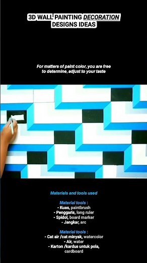 Dekorasi lukisan dinding kamar 3d. Ide kreatif cat tembok 3d