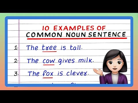 10 Examples of Common Noun in Sentence | Examples of Common Nouns in Sentences | Updated Video