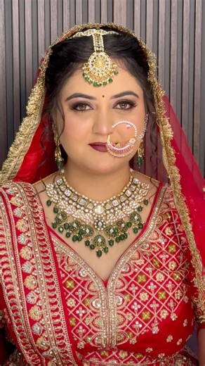 HD bridal makeup 🩷👀❤️. #trending #wedding #viral #bride #makeup