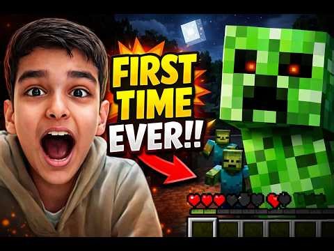 playing minecraft java edition for the first time 🤗