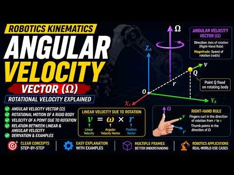 Angular Velocity Vector (Ω) and Rotational Velocity | Robotics