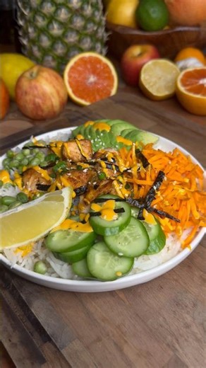 Honey Soy Salmon Bowl 🥑🍣