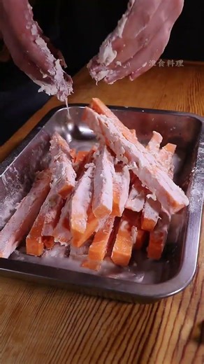 Dry-fried sweet potato, dry-fried sweet potato and flour-coated sweet potato, sweet potato, crea