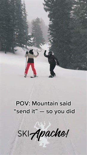 POV: The mountain said “go big” — so we did 💥⛷️ #sendit #foryoupage #skiapache #snowday #snowyadventures f
