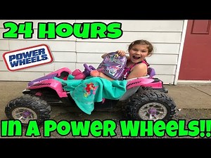 24 Hours Overnight In A Power Wheels! Poopsie Unicorn Slime Surprise