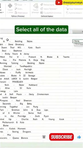 Ms. Excel Tips for Beginners | Quick way to remove unwanted spaces #spreadsheets #msexceltutorial