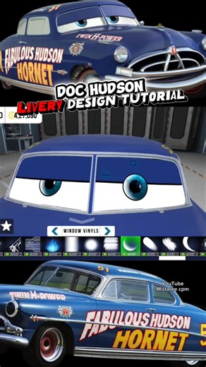 Doc Hudson livery design tutorial #carparkingmultiplayer #carparking