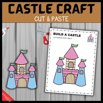 Sand Castle Craft Template | Craft Activity | Color, Cut & Paste,for kids