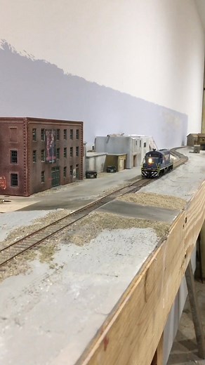 Testing, after a bit of scenery work near the tracks. | Scale Structure Builders
