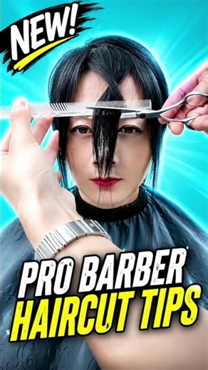 Tips for beginners on how to cut trendy bangs #beautiful #bangstyle