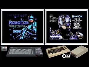 CPC vs C64 : ROBOCOP (Side by side comparison)