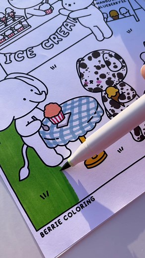 ice cream 🍦🍧💛 color with me 🤗 this printable coloring page is available on berriecoloring.com 🎨 #coloringpage #coloringpages #coloringbook #coloring #ohuhumarkers #markerart #coloringtutorial #coloringtherapy
