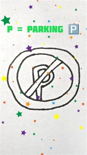 How To Draw Parking 🅿️ | Easy Art By Puchku| #kidsdrawing #drawing4kids