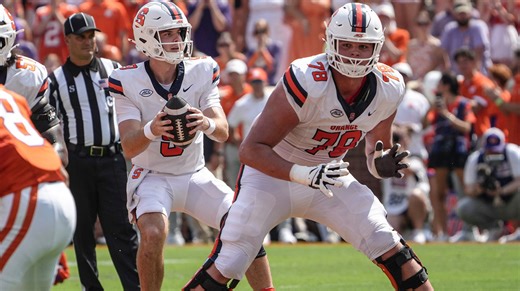 Syracuse football's Steve Angeli exits Clemson game with non-contact leg injury
