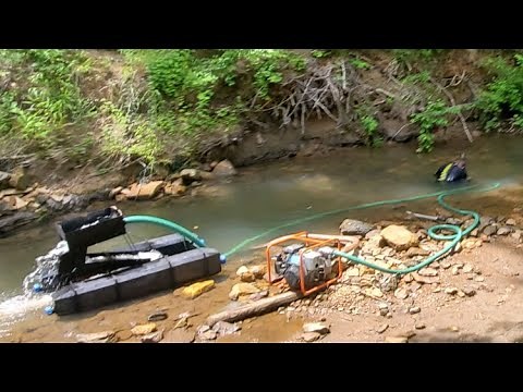 Homemade Gold Dredge Running In Virginia!
