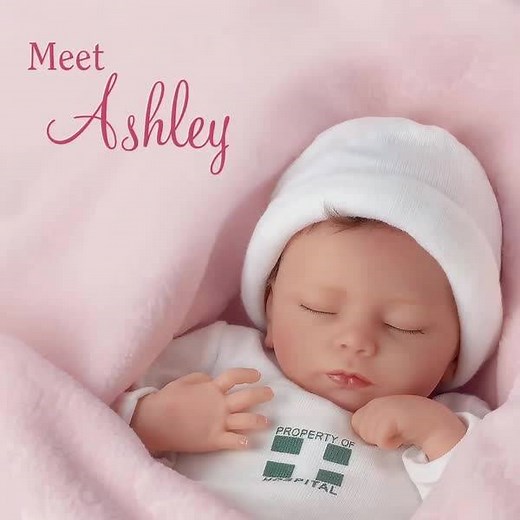 Ashley is our Doll of the Month! She breathes when you touch her, adding to her amazing level of realism! http://bit.ly/2DnBggV | The Ashton-Drake Galleries