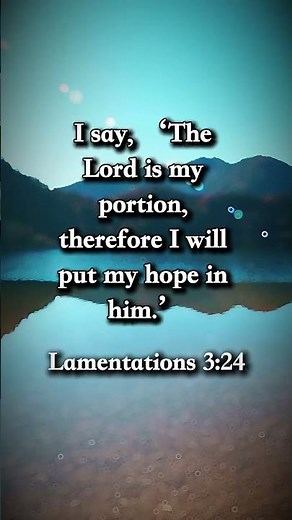 Lamentations 3:24 | Verse of the Day | Daystar TV Reflections