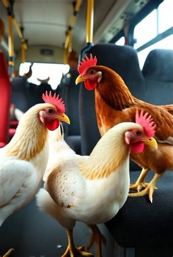 The Loudest Bus Ride Ever 🐔🚌 #shorts #chicken #bus #viral