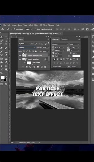 Create Particle Text Effect in Photoshop ✨ | Easy Trick