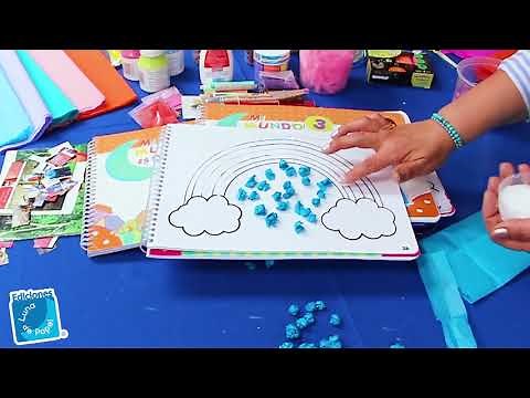 Técnica de boleado y confeti - Libro Mi Mundo es Divertido 1