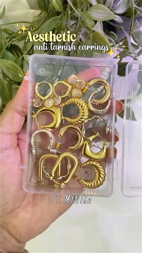 Hoop earrings haul Myntra 🌸 Anti Tarnish Jewellery #myntrahaul #hoopearrings #myntrajewelleryhaul