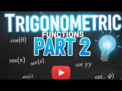 PLUS ONE CHAPTER TRIGONOMETRIC FUNCTIONS PART-2