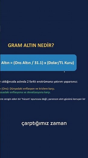 Gram Altın Tam Olarak Nedir ?