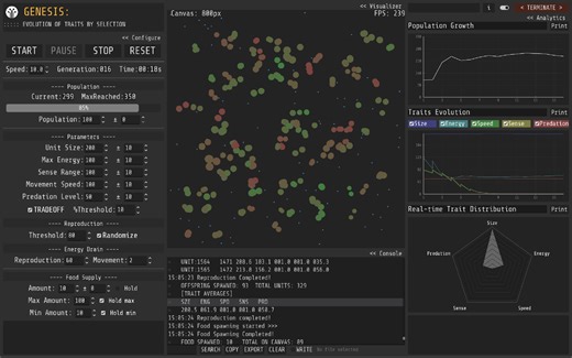 Genesis - Sandbox Evolution Simulator