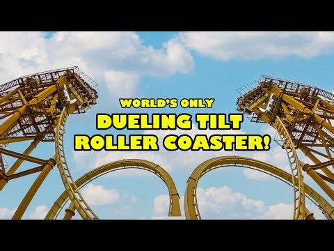 World's Only Dueling Tilt Roller Coaster! Battle of Jungle King! Hefei Sunac Land China! Both Sides!
