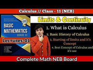 Class 11 Maths || Limits and Continuity || Exercise 16.1 Lecture-01 || Basic Mathematics || NEB