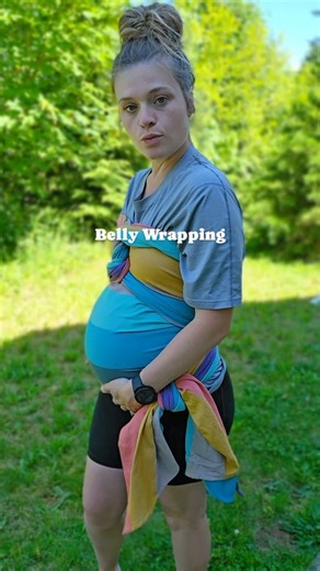 Quick belly wrapping demo for pregnancy | Let's Talk Babywearing