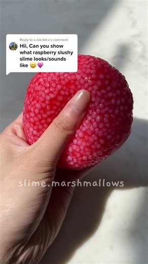 Raspberry Slime ASMR - Crunchy and Juicy Sensory Experience