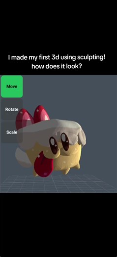 made my first 3d model using sculpting :-D #3d #crk #cookierunkingdom #3d #art