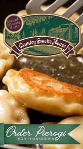 Thanksgiving is ONE week away! Need an easy dish to pass that looks like you spent hours on it? Bring pierogi! 🥟✨ They’re a breeze to pan-fry in butter (add onions if you wanna get fancy), and the best part… they hold up beautifully over time. Pre-order online or in store today and show up with the dish everyone wants to try! We ship them too! https://www.countrysmokehouse.com/collections/holiday-preorders | Country Smoke House
