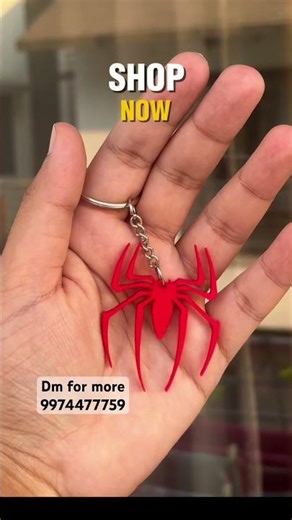 3D Printed Spiderman Keychain 🕷️ #Spiderman #3DPrinted #Keychain #Marvel #3DPrintArt #3DKraft