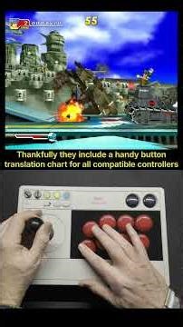 8bitdo Arcade Stick with Dreamcast via Wingman SD featuring Dolphin Blue