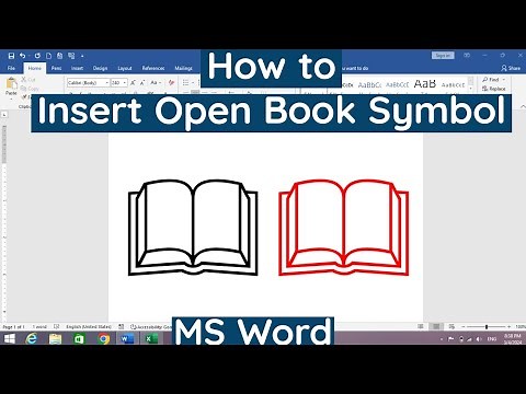 How to Insert Open Book Symbol in MS Word | Open Book Symbol in Word | How to Add Open Book Symbol
