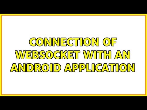 Connection of websocket with an android application