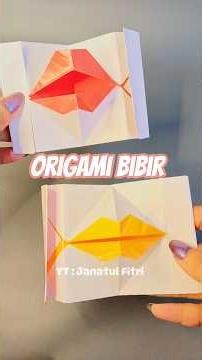 BIKIN BIBIR BERGERAK DARI ORIGAMI 😱❗#origami