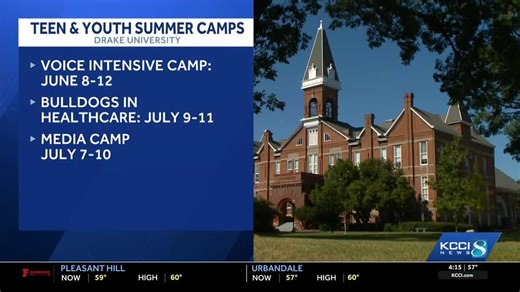 Drake University announces 2026 summer camps for teens in music, health care and media