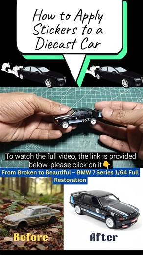 How to apply stickers to Diecast cars.#shorts #diy #cars