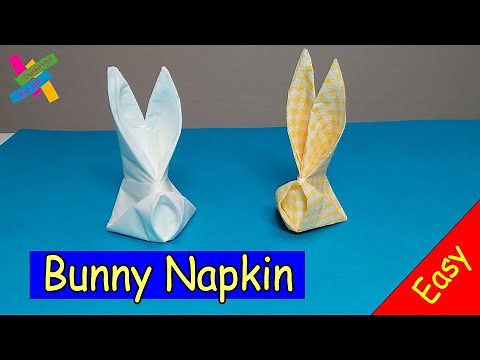 Origami BUNNY NAPKIN | How to make paper bunny table decoration | Easter | DIY | Fold tutorial