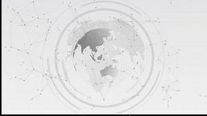 3d World map network connection Hi-tech digital technology worldwide Concept of web 3.0, metaverse holographic globe space, global connection. Science fiction scene, artificial intelligence Cyborg