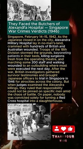 They Faced the Butchers of Alexandra Hospital — Singapore War Crimes Verdicts (1946)