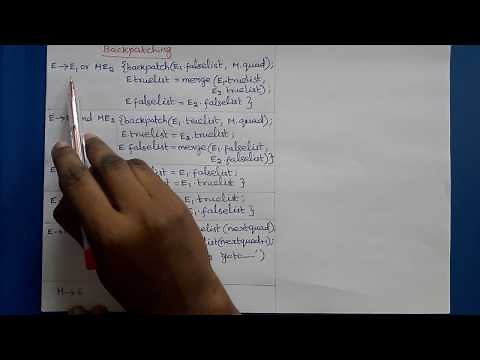Compiler Design: Backpatching