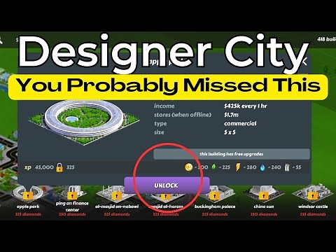 Designer City 1 and 2 | Unlock any building
