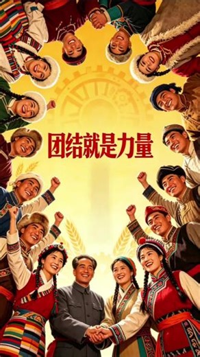 团结就是力量#56个民族团结一家亲 #全国民族大团结 #五十六个民族一家亲
