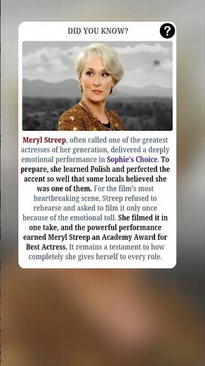 The Acting Commitment That Made Meryl Streep a Legend