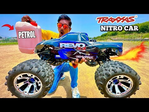 RC Nitro Traxxas Revo 3.3 Monster Car Unboxing & Testing - Chatpat toy tv